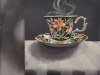 Dark Tea 1 Royal Albert, 8”h x 10”w, watercolour on acrylic ground on panel, $500.00