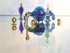BLUE ARABESQUE, 40"h x 30"w, oil& alkyd on canvas, framed, $3300.00Cdn