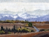 Home on the Range, Acrylic on paper, 8 1/2\"h x 12 \"w       12\"
