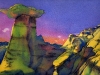 HOODOOS, watercolour on 140lb. CP, 10 1/2 IN. H X 14 IN. W