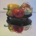 SALSA, oil & alkyd on canvas, 12 in. x 12 in., SOLD