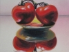 TWO TOMATOES, oil & alkyd on canvas, 12 in. x 12 in., SOLD