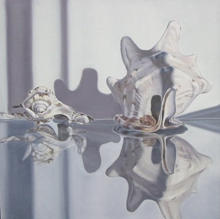 CONCH SHELLS, oil & alkyd on canvas, 30 in. x 30 in., SOLD