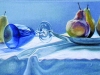 JACKIES BLUE GLASS, oil & alkyd on canvas, 20 in. H x 40 in. W, NFS