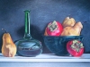 PEARS & PERSIMMONS, oil & alkyd on canvas, 28 in. H x 36 in. W, NFS