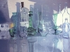 SHIMMERING: GREEN & VIOLET, oil & alkyd on canvas, 36 in. H x 60 in. W, SOLD