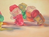 TABLEAUX, oil & alkyd on canvas, 20 in. H x 40 in. W, $2300.00Cdn