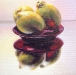 THREE LEMONS, oil & alkyd on canvas, 12 in. x 12 in., SOLD