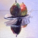 TWO PEARS, oil & alkyd on canvas, 12 in. x 12 in., SOLD